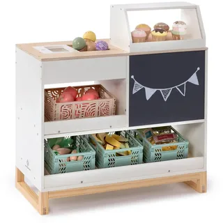 Musterkind Kaufladen , Naturfarben, Weiß , Holz , 30x64x59 cm , EN 71, CE, FSC 100% , Spielzeug, Holzspielzeug