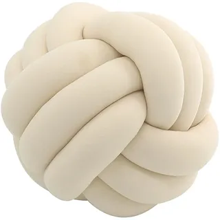 RTSFKFS Weicher Knotenball Kissen 20 27 35 cm, Knotenkissen Wohndekoration Plüschkissen, Handgefertigtes Rundes Plüschknotenkissen for Stuhl Sofa Bett(C7,S)