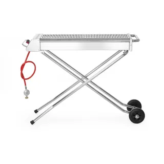 HENDI Xenon Pro, einklappbare Untergestell, windgeschützten Gehäuse, für großen Stückzahlen, einfach zu reinigen, nur für Verwendung im Aussenbereich, 7,5 KW, 1120x410x(H)900mm, Edelstahl 18/0