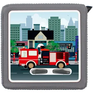 yabaduu Schutzfolie Schutzcover für Toniebox 1 passgenau selbstklebend kindgerecht Folie Zubehör für Kinder Spielzeug (Y031-13 Feuerwehr, Ohne Wunschname)