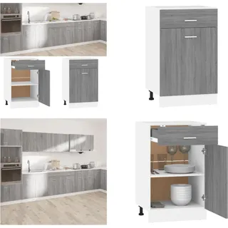 vidaXL Unterschrank mit Schublade Grau Sonoma 50x46x81,5 cm - Unterschrank - Unterschränke - Küchenschrank - Lagerschrank - Grau