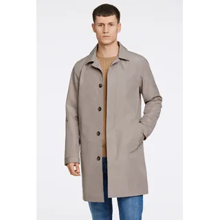 Trenchcoat LINDBERGH, Herren, Gr. XL, grau (stone), Obermaterial: 100% Polyester. Futter: 100% Polyester, unifarben, regular fit ca. Mitte Oberschenkel, Manschette, Mäntel Trenchcoat, mit Taschen