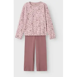 NAME IT Flower Loose Langarm-pyjama Mauve Shadows 7-8 Jahre