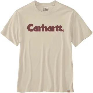 CARHARTT Logo Kurzarm-T-Shirt Beige L