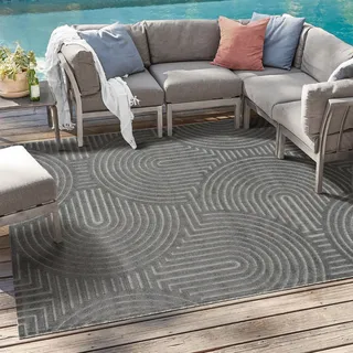Sanat Berlin Outdoor-Teppich 60 x 110 cm Grau