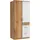 Drehtürenschrank Click 90 x 199 x 58 cm Weiß/Beige