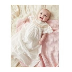 Unisex,Boys,Girls M&S Collection Pure Cotton Embroidered Christening Gown (7lbs-12Mths) - Ivory, Ivory - 3-6 M