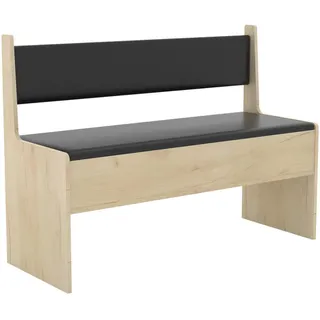 Mid.you Sitzbank , Honigeiche , Holzwerkstoff , 110x80x42 cm , erweiterbar, Truhe im Sitz, in verschiedenen Holz-Dekoren erhältlich, mit Rückenlehne, in verschiedenen Größen erhältlich , Esszimmer, Bänke, Sitzbänke