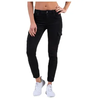 ONLY Cargo Jeans Hose | Stretch Denim Jogger Pants | Slim Mid Waist Karottenhose ONLMISSOURI, Farben:Schwarz, Größe:38W / 34L, Z-Länge:L34