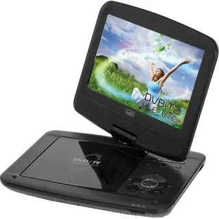 Trevi DVBX 1418 HE Tragbarer DVD-Player 9" TV und Digitaler DVB-T2 HEVC 10 Bit - Schwarz