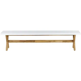 Beliani Gartenbank 200 x 45 cm Weiß