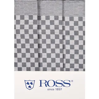 Ross 3er Pack Baumwoll-Geschirrtücher Gebild Silber 45x65 cm