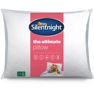 Silentnight Ultimate Pillow – Weiches und stützendes Bettkissen mit luxuriösem gestepptem Pinsonic-Soft-Touch-Bezug, maschinenwaschbar und hypoallergen für Rücken- und Seitenschläfer, 1 Stück