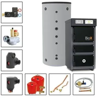 Solarbayer BioX 15 Holzvergaser Set 1B (1000L Pufferspeicher) Holzkessel Paket
