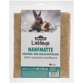 Dehner Nagerzubehör, Hanfmatte, ca. 100 x 40 cm, Hanf, natur