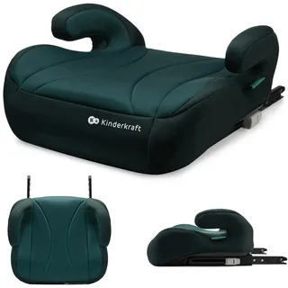 Kinderkraft I-BOOST I-Size, Sitzerhöhung von 9 bis 12 Jahre, Einfache montage, ergonomische Haltung, zusätzlichen Schaumstoff, Grün