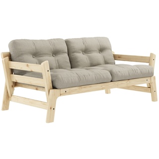 Karup Design, Step, Schlafsofa, Gestell: Klarlackiert, Matratze: Leinen