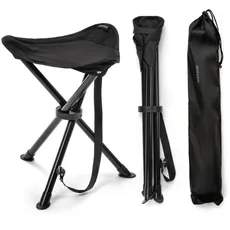 Meteor - Klappstuhl, Camping Stuhl klappbar mit Tasche, schwarz