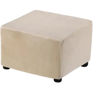 QUARKZMAN 1 Stück Ottomane Schonbezug Hockerbezug, für Länge 88,9-111,8cm Hocker Hussen für Fußhocker, Stretch Bezug Waschbar Ottomane Abdeckung Überzug Hocker Protector - Kamel