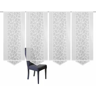 Schiebegardine HOME WOHNIDEEN "JENNA" Gr. 1, weiß, B:57cm H:160cm, Jacquard, Polyester, Gardinen, Schiebegardine, Schiebevorhang Jacquard Set, inkl. Befestigungszubehör