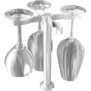 RUCO Küchenregal Gläserhalter für die Spülmaschine, Aluminium, für 4 Gläser, silberfarben