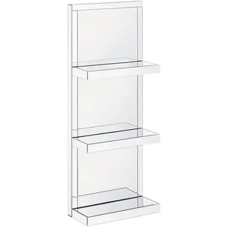 Beliani Wandregal 3 Fächer 41 x 108 x 20 cm Silber