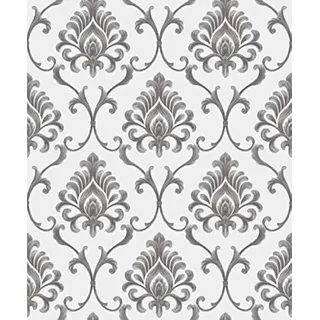 BUVU vinyl waterproof black and white design wallpaper 0.53x10m