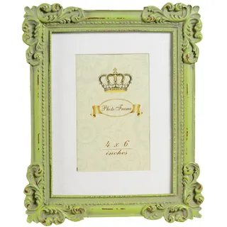 Biscottini Bilderrahmen für den Tisch 21 x 25 cm | Bilderrahmen Harz Made in Italy | Vintage-Bilderrahmen handbemalt