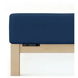 schlafgut Spannbettlaken Feinbiber 120 x 200 - 130 x 200 cm blau