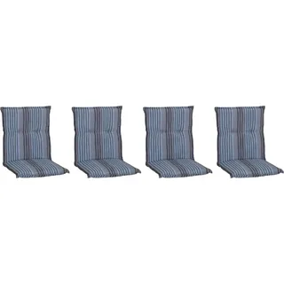 Beo Sitzauflage Niedriglehner Tissa 4er-Set Blau-Grau