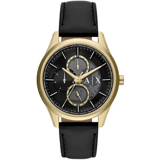 Armani Exchange Herrenuhr, Multifunktionsuhrwerk, Edelstahl, mit 42 mm Gehäusegröße und Lederoder Stahlarmband