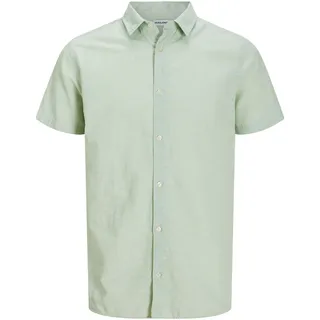 JACK&JONES PLUS Herren Jjebreeze Shirt Sn Pls Kurzarmhemd, Iceberg Green, 3XL Große Größen EU