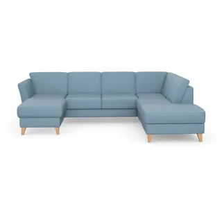 sit&more Wohnlandschaft U-Form 3-Sitzer blau