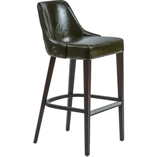 Barhocker Stuhl Hocker Design Bar Stühle Polster Leder Esszimmerstuhl JVmoebel - Schwarz