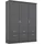 Drehtürenschrank Bremen 136 x 199 x 58 cm Grau