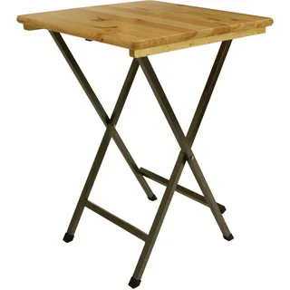 DEGAMO Stehtisch ZÜRICH 78x78cm quadratisch, Metall + Holz lackiert