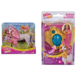 Simba 109480094 - Mia and Me Einhorn Lyria & 109480101 - Mia und Me Armband/Mit Licht und Sound/spielt Titelsong/Mit Passwortabfrage