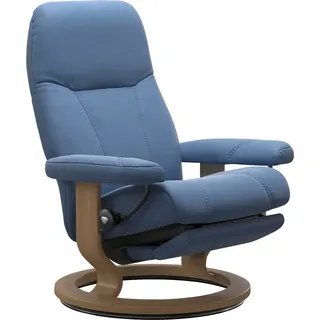 Stressless Relaxsessel Consul Baumwolle/Bouclé 76 x 100 x 74 cm blau elektrisch verstellbar