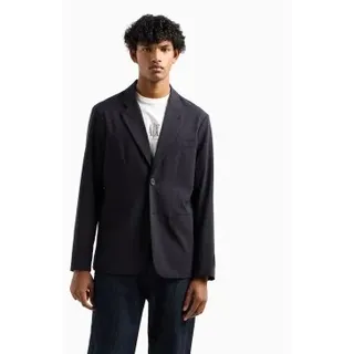 A|X Armani Exchange für Herren. XM000345AF10897UB101 Einzelner marineblauer Blazer (40), Lässig, Polyester