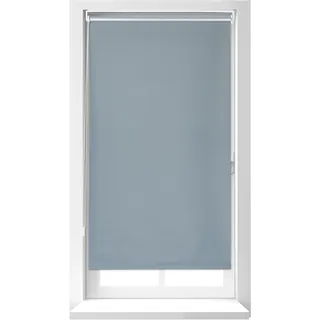 Relaxdays Thermorollo, ohne Bohren, Klemmfix, Kettenzug, 90x220 cm, Stoffbreite 86 cm, blickdichtes Klemmrollo, grau