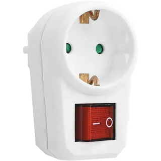 Orno AE-13188(GS) Adapter Steckdose 1 Schuko-Anschlüssen mit Schalter