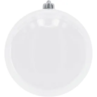 XXL-Weihnachtskugeln Christbaumkugeln für den Außenbereich, frostsicher und wetterfest (Kugel Ø 20 cm - 1 Stück, Weiß)