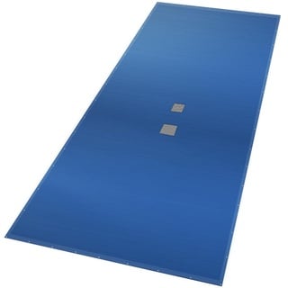 VOUNOT Poolabdeckung rechteckig, Pool Abdeckplane aus Polyethylen 160 g/m2 mit Abflussnetz, Doppelte Poolplane Wasserdicht Schimmelresistent Reißfest mit Aluminiumösen 8X14m