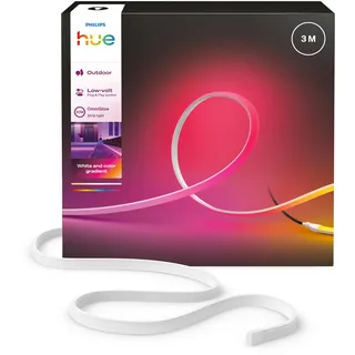 Philips Hue OmniGlow Outdoor LED Lightstrip, 3 m | LED Streifen, Außenbeleuchtung, Gartenbeleuchtung, Farbverlauf, Farbpräzision, Weißlicht, ultrahell, zuschneidbar, Smarthome