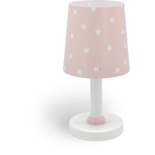 Dalber Kinder Tischlampe Nachttischlampe kinderzimmer Star Light Sterne Rosa 82211S, E14