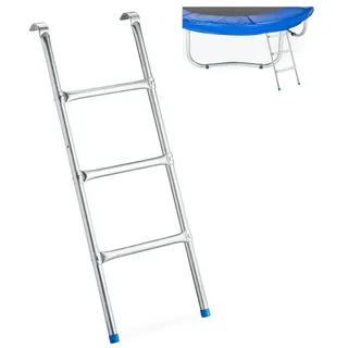 Relaxdays Leiter für Trampolin Blau,Silber