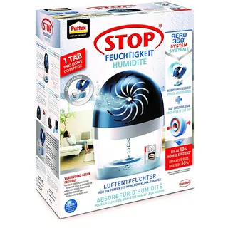 Pattex Aero360 Luftentfeuchter, 50 m3 Weiß, Blau,