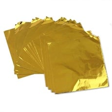 Folie Papier Wrapper Aluminium Foil Papier für Schokolade Backen Party Süßigkeit Golden 100 Stücke