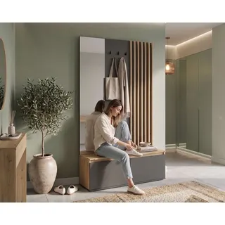 Home Affaire Garderobenpaneel Landuva Eiche Artisa/Grau
