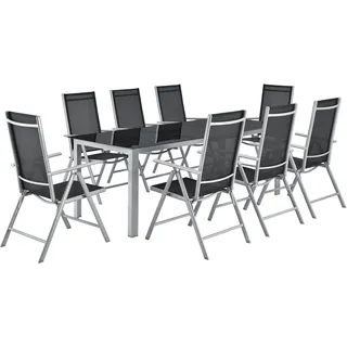 Juskys Milano Set 9-tlg. Silbergrau